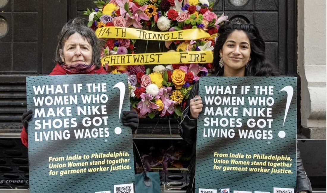 New Yorklular, sendika temsilcileri ve Triangle Shirtwaist Fabrikası yangınında hayatını