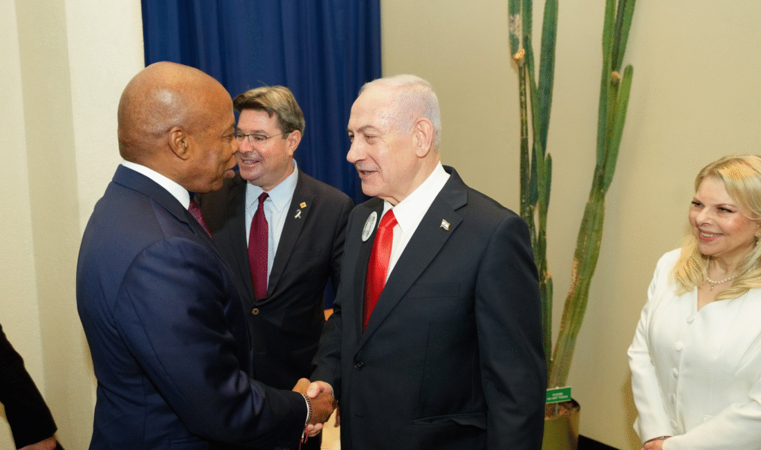 New York Belediye Başkanı Eric Adams’ın İsrail Başbakanı Benjamin Netanyahu