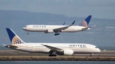Dallas–Chicago seferini yapan bir United Airlines uçağı, bir yolcunun eşinin