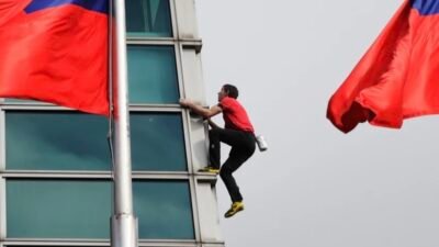 Amerikalı ünlü kaya tırmanıcısı Alex Honnold, Pazar günü Tayvan’ın başkenti