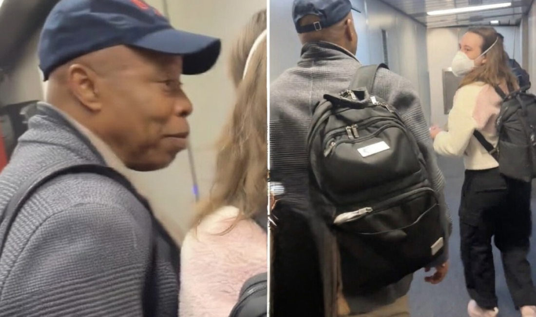 Eski New York Belediye Başkanı Eric Adams, bir havaalanında kendisine