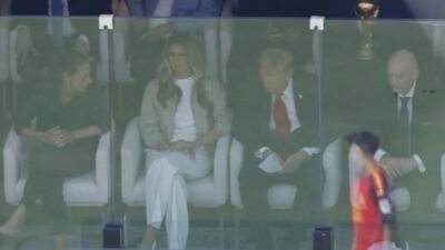 ABD Başkanı Donald Trump'ın Dünya Kupası finali için tribünde yerini