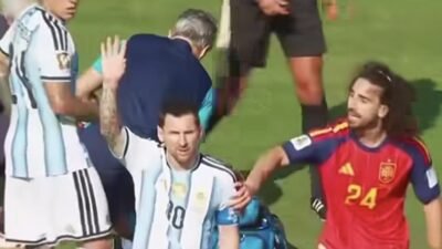 Lionel Messi ile Marc Cucurella arasında yaşanan gerginlik, Dünya Kupası