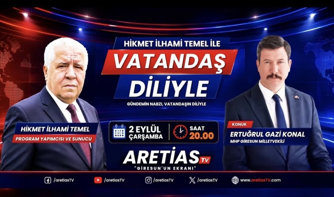 Yerel medyanın duayen isimlerinden Hikmet İlhami Temel, Aretias TV ekranlarında